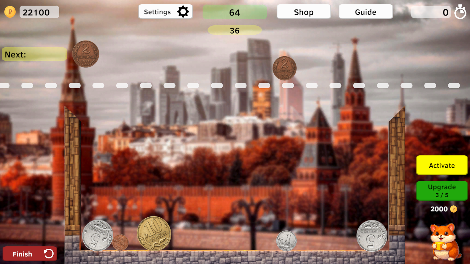 Combine Russian rubles to reach 100 rubles — screenshot 1