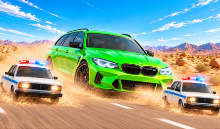 Chasing a big car