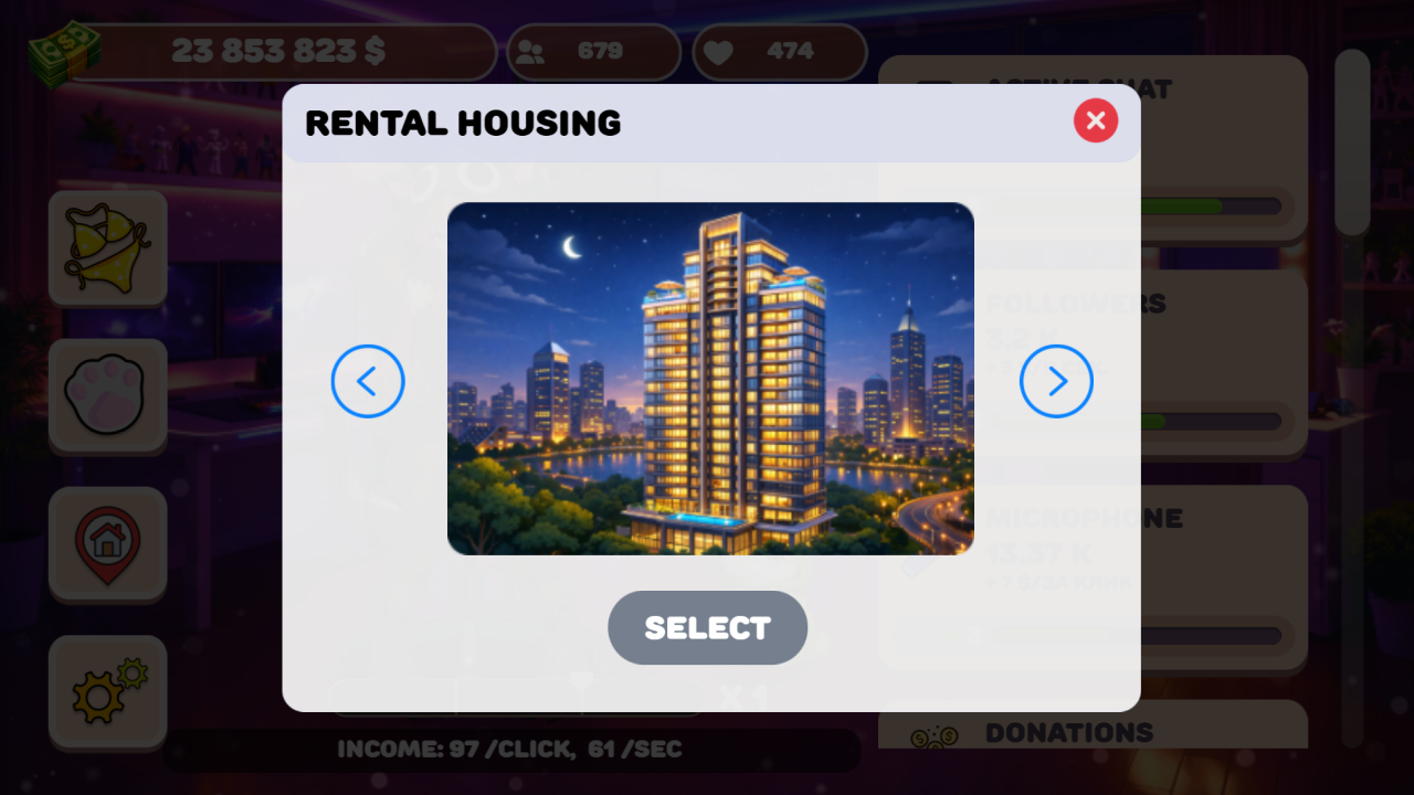 Only Taps! Streamer Clicker Simulator — screenshot 6