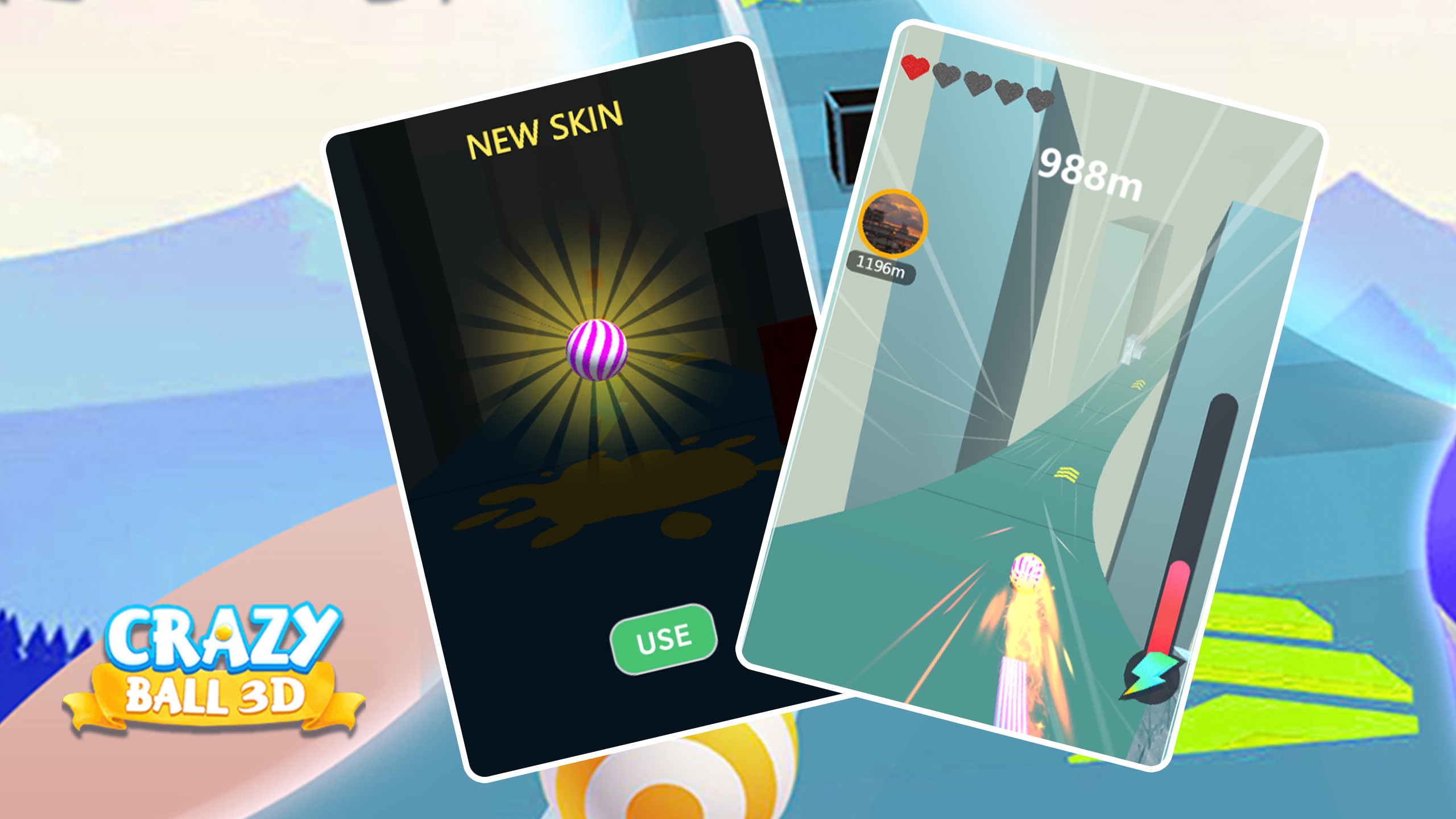 Crazy Ball 3D — скриншот 1