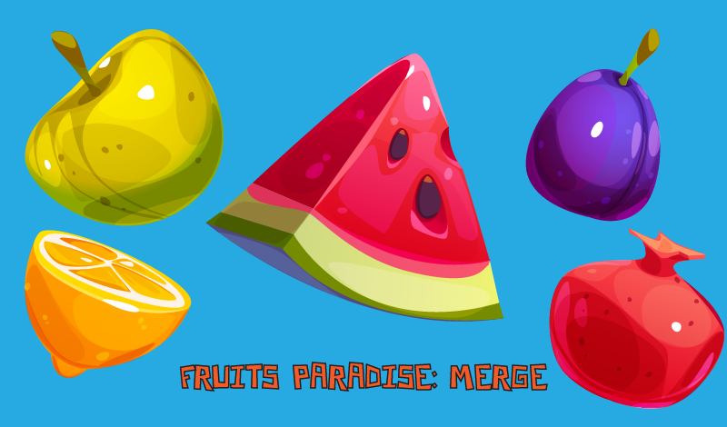 Fruits paradise: merge game cover