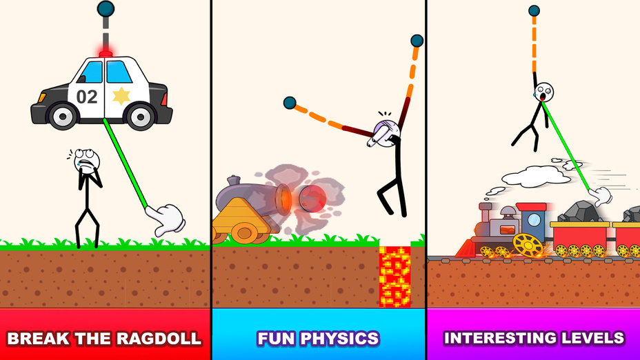 Ragdoll Crash-Test: Throw and Break!