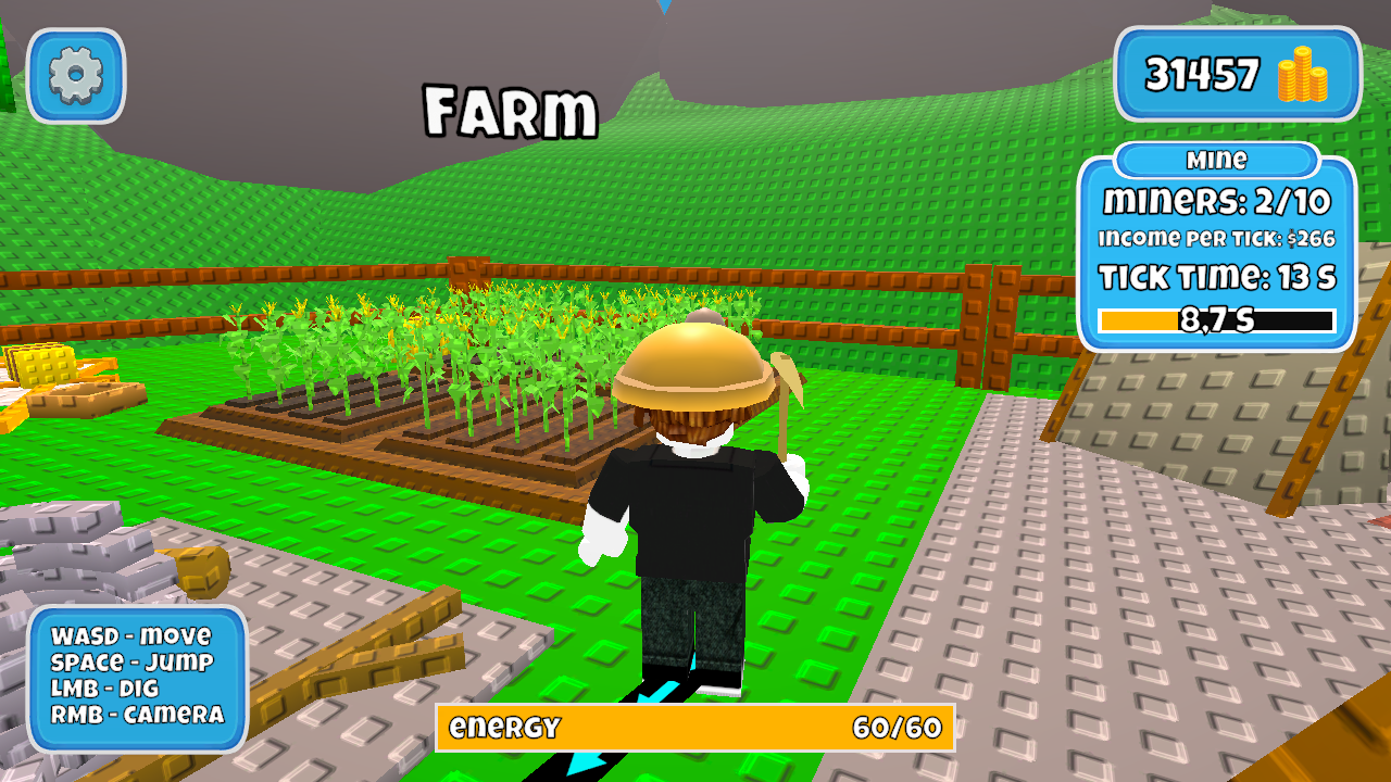 Dig in mine. Restore village. Automate gathering — screenshot 2