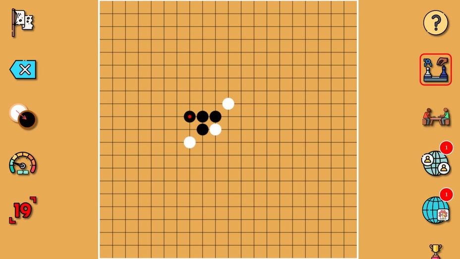Gomoku: cinci pietre la rând
