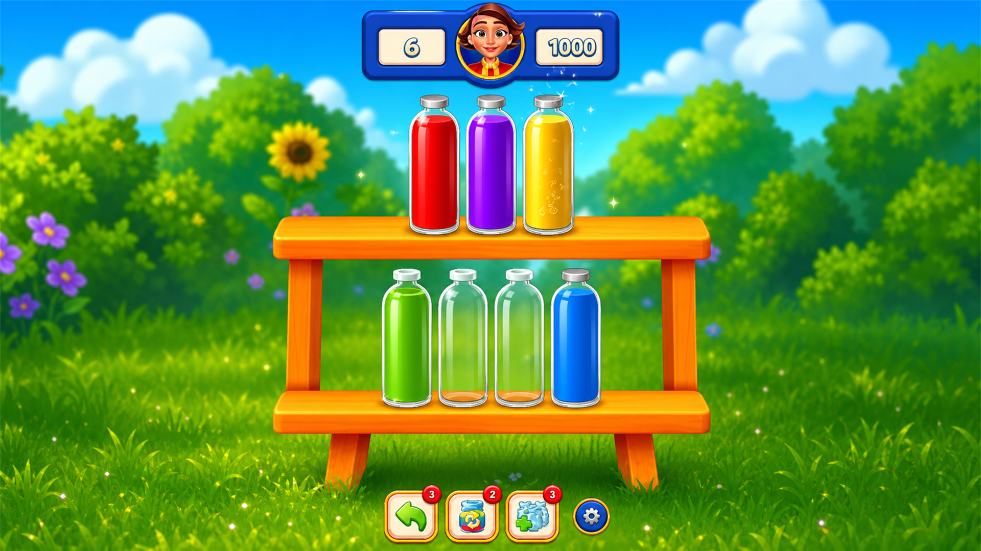 Color sorting: Fill the bottles — screenshot 2