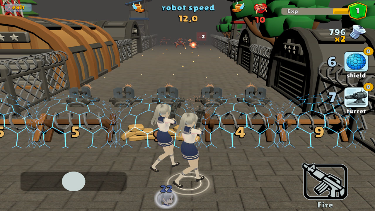 Anime Girl versus Robots — screenshot 5
