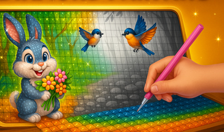 Раскраска: Алмазная Мозаика