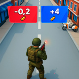 Army vs zombie crowd