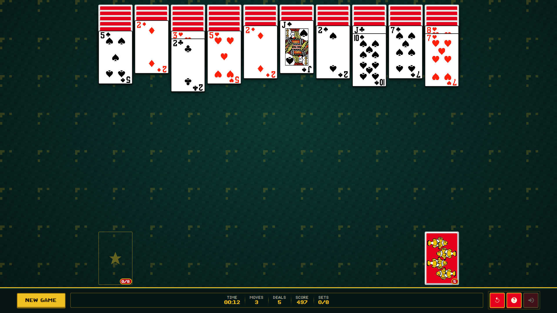 8 bit klondike screenshot 2