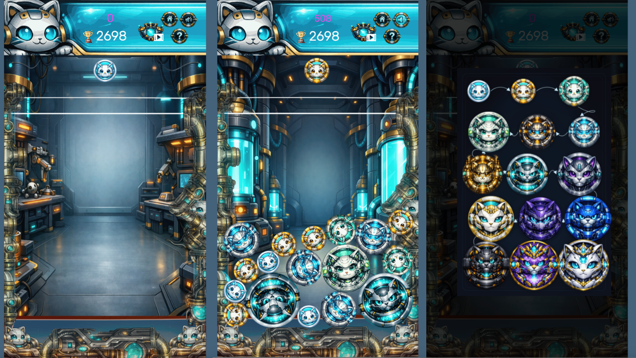 Merge Cats: Build Robocat! — screenshot 2
