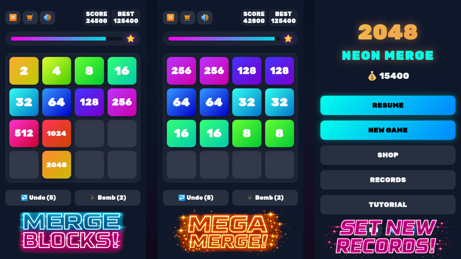 2048 Neon Merge — screenshot 2