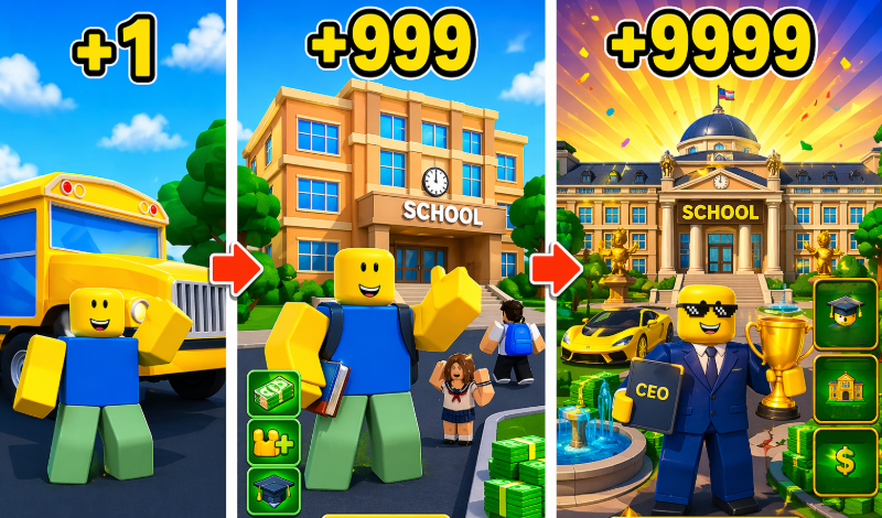Nubik Obbik: School Tycoon. game cover