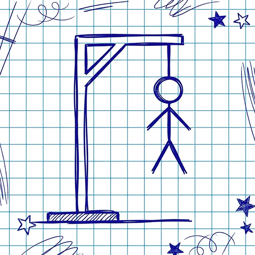 Hangman with paper icon