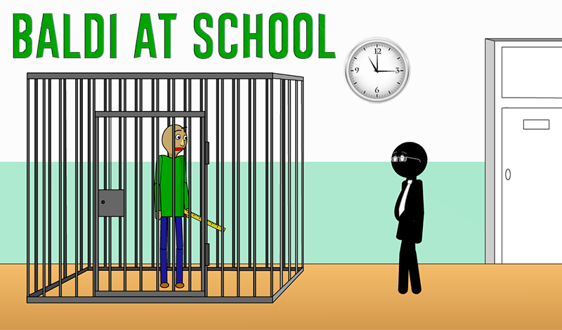 Baldi at school game cover