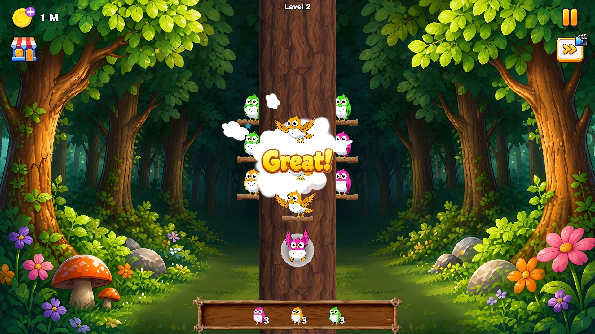 Birds Color Sort. Colorful Puzzle. — screenshot 2