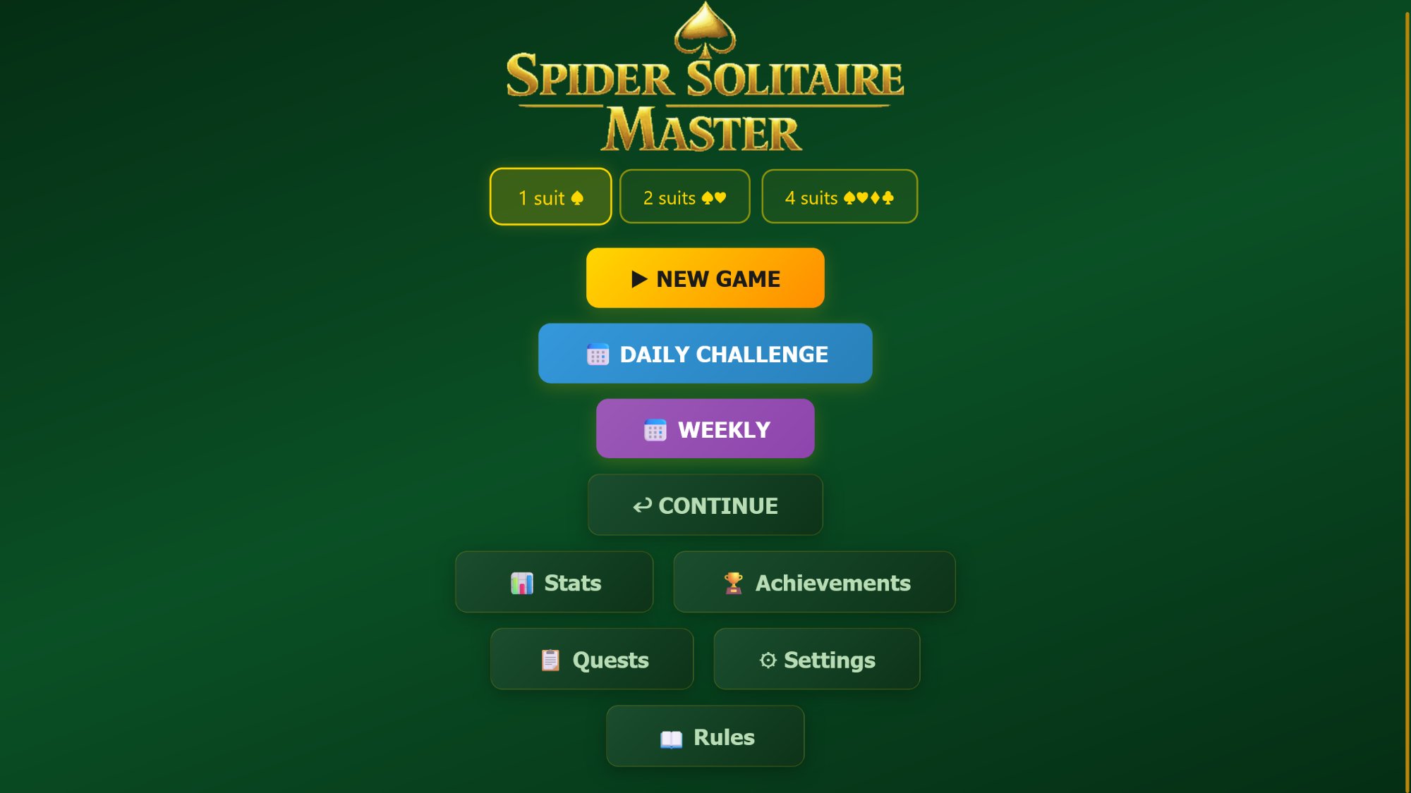 Spider Solitaire Master — screenshot 2