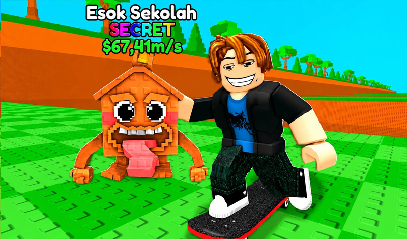 Obby: Skateboard tricks for Brainrots! game cover