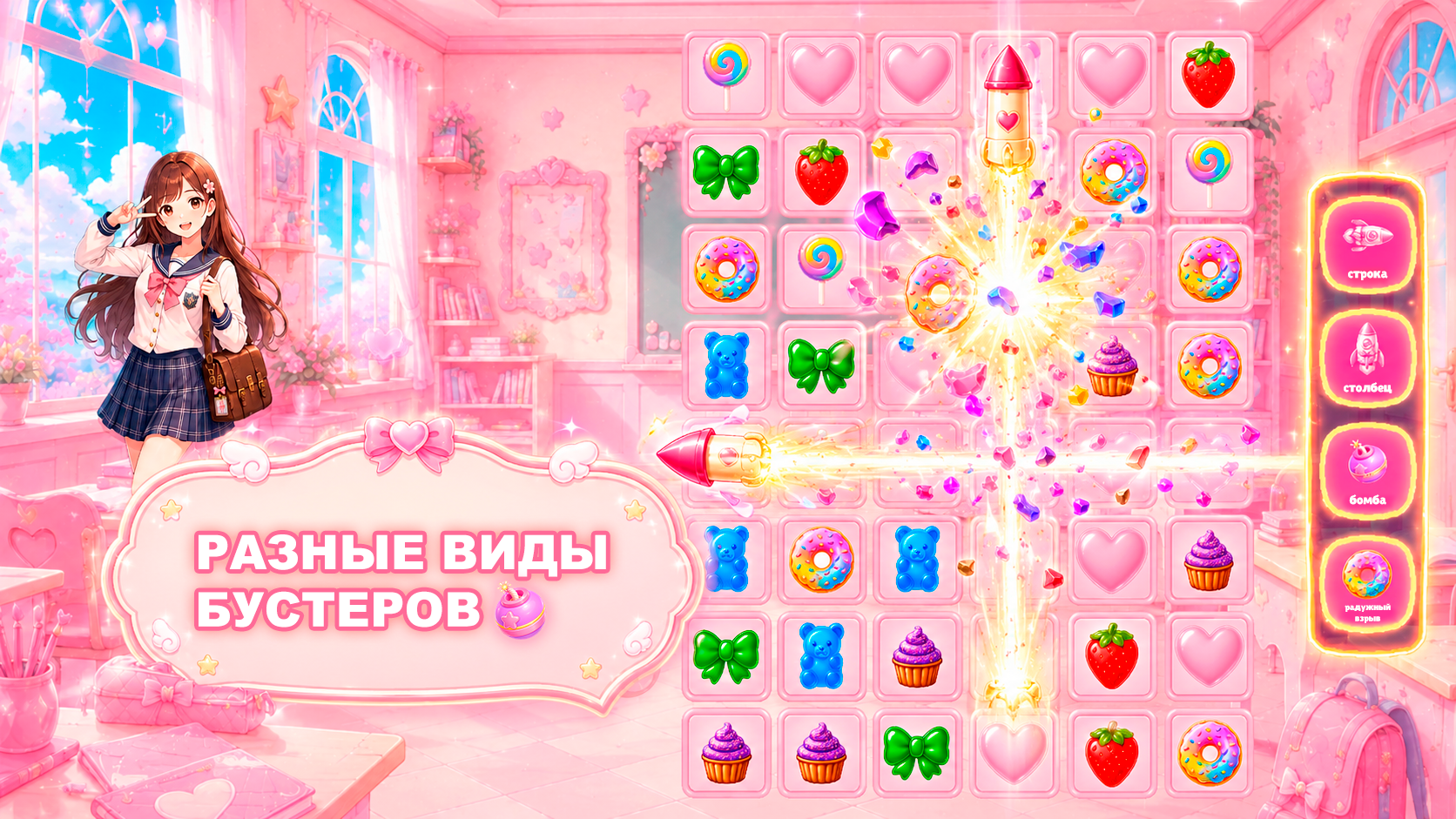 Три в ряд: Аниме свидание — screenshot 3