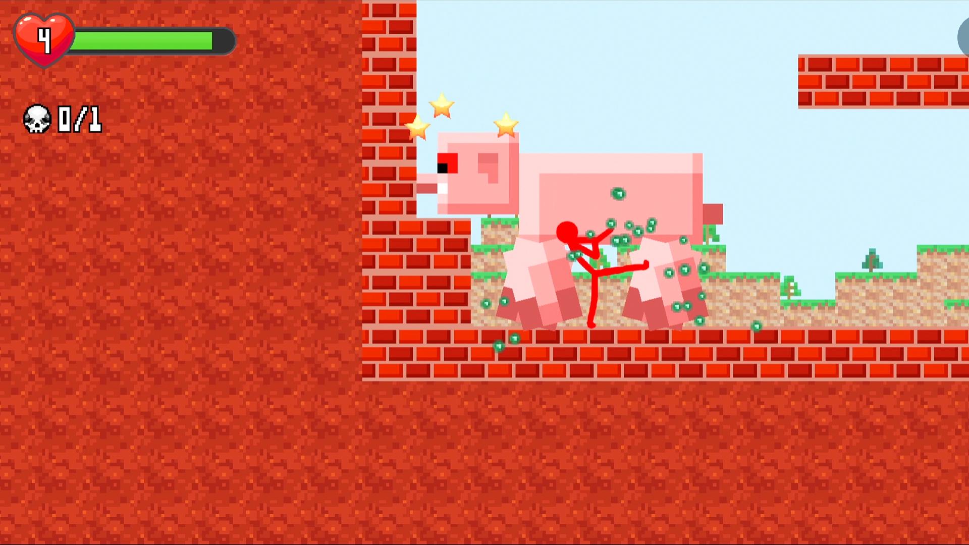 Red Stickman vs Monster School screenshot