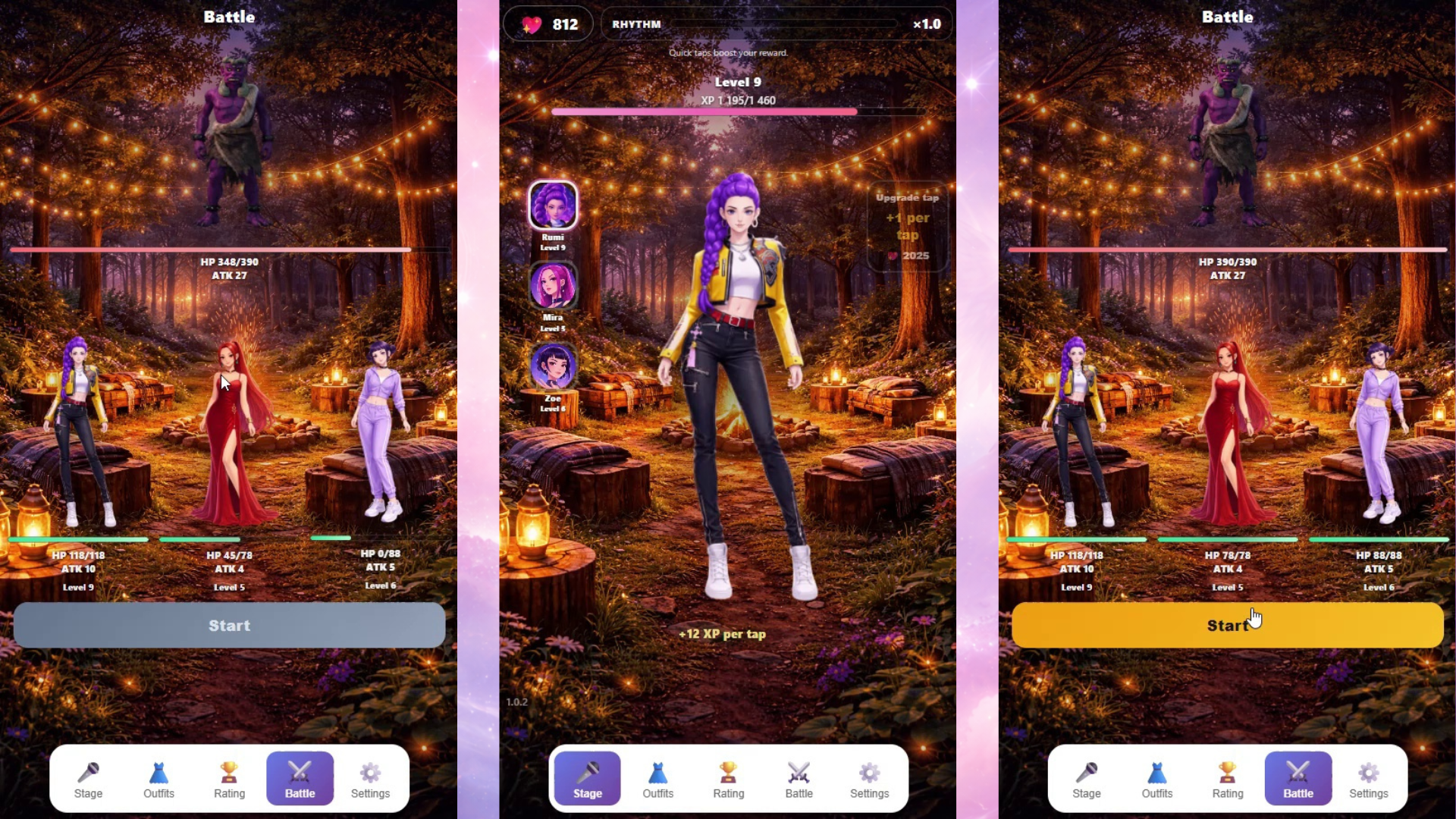 Huntrix. K-pop clicker — screenshot 2
