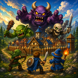 Protect the village from monsters