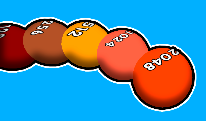 Ball Snake 2048 game cover