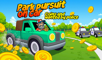 Park pursuit on car Coins and wanted by police