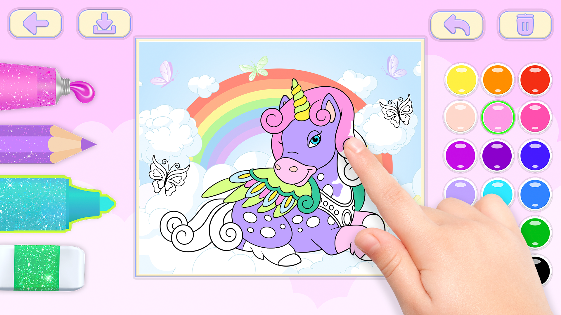 Easy Coloring Game for Girls screenshot