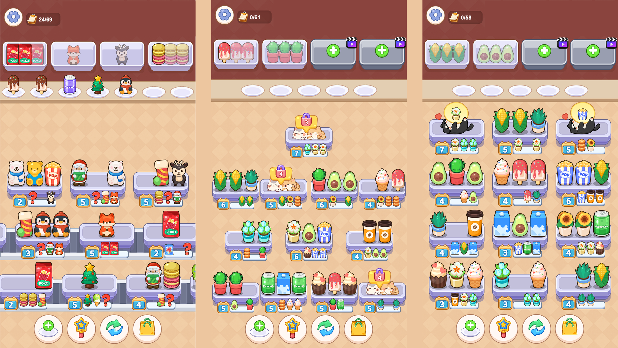 Kitten Mart: Goods Match & Clear screenshot