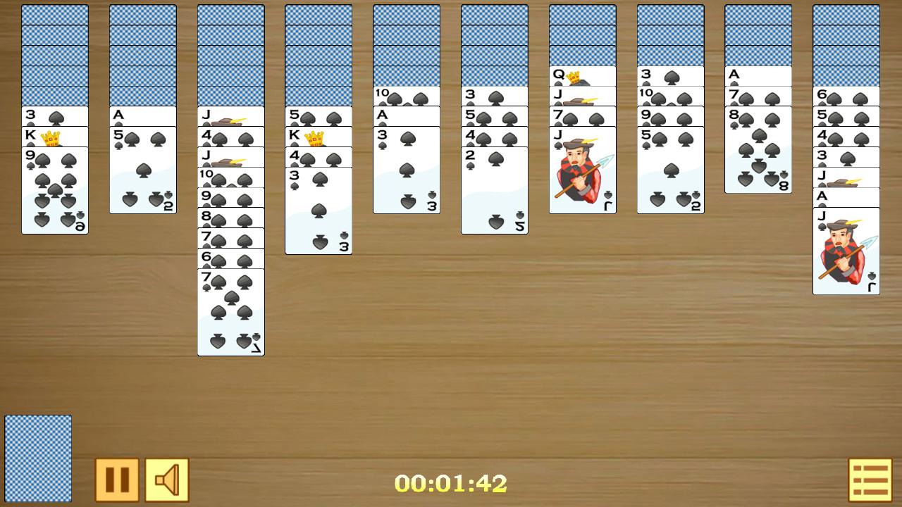Spider Solitaire on Cards screenshot