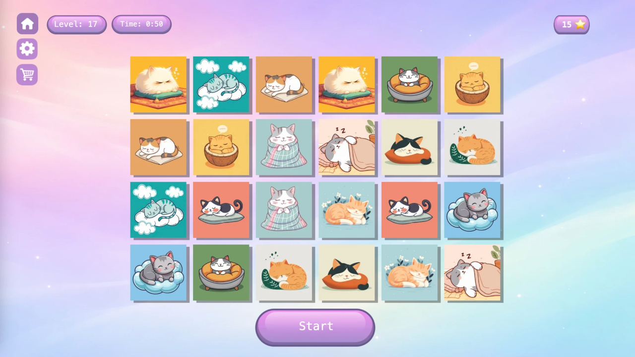 Match the Pairs: Cats — screenshot 5