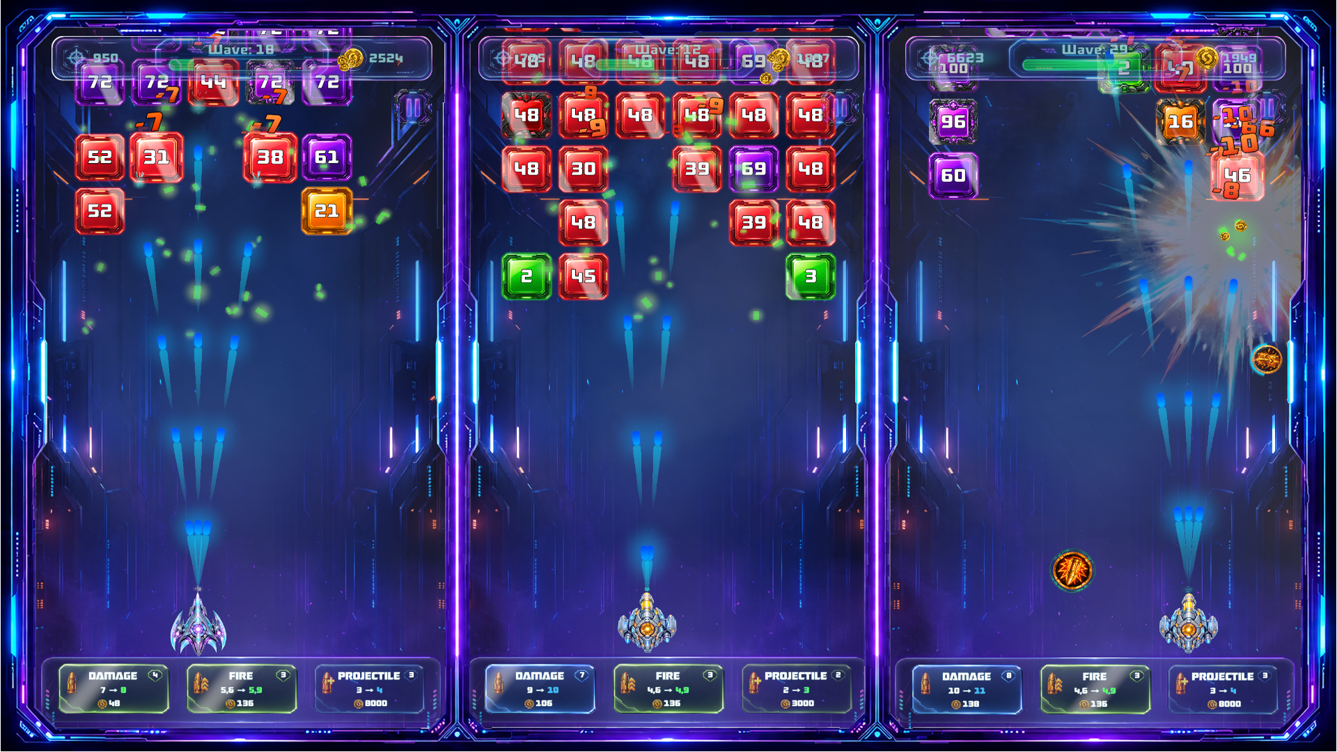 Neon Block Shooter — screenshot 2