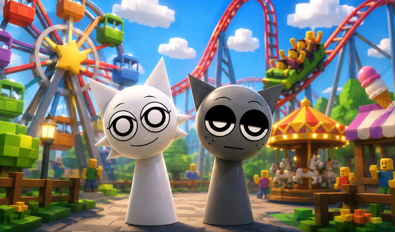 Sprunki: Amusement Park game cover