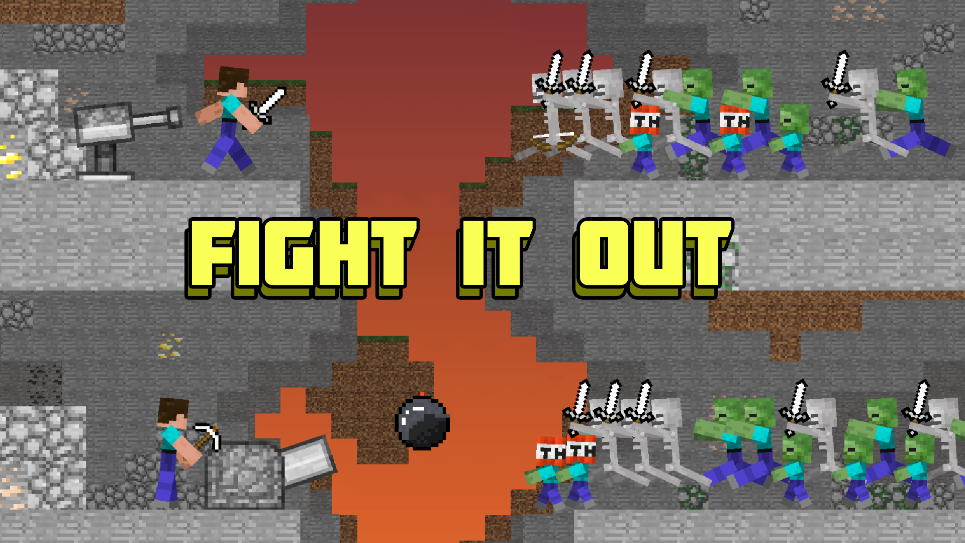 Noobs are building a base against zombies screenshot