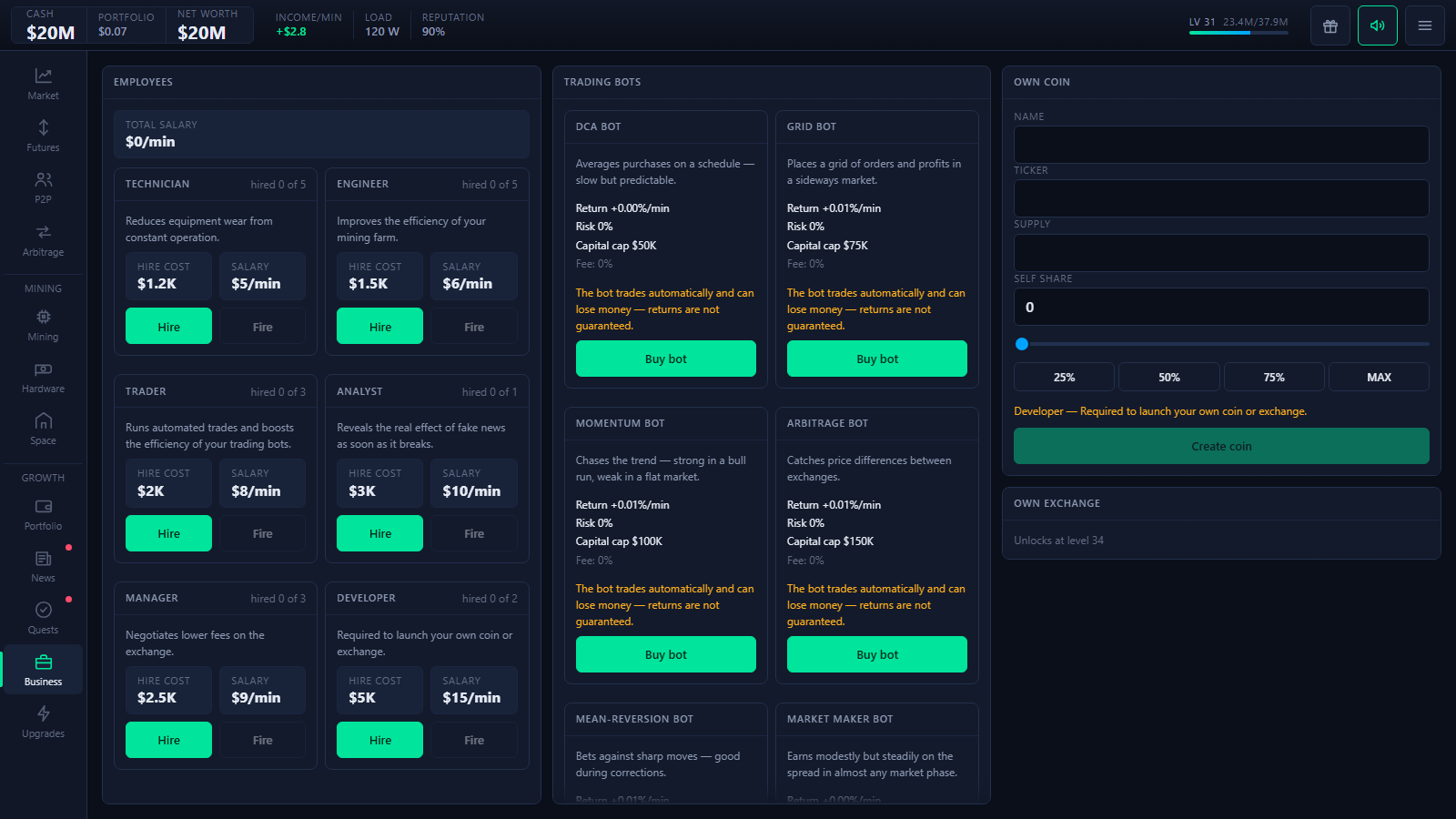 Crypto Millionaire: Mining & Trading Tycoon — screenshot 7