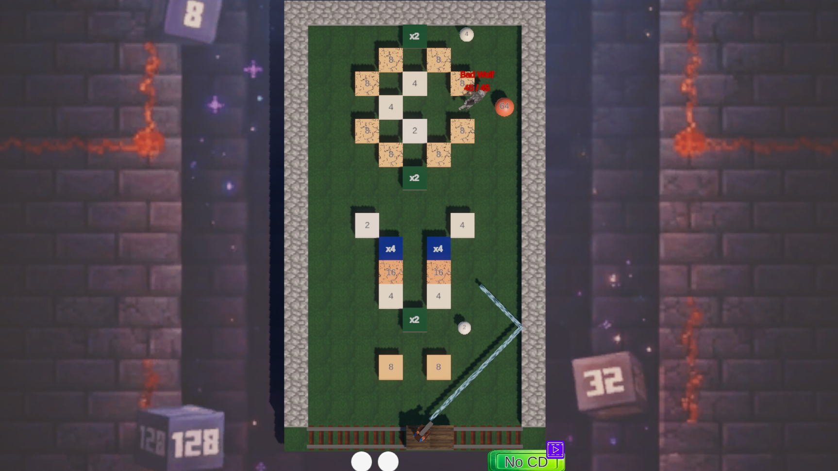 Noobik in Brick Breaker 2048 — screenshot 4