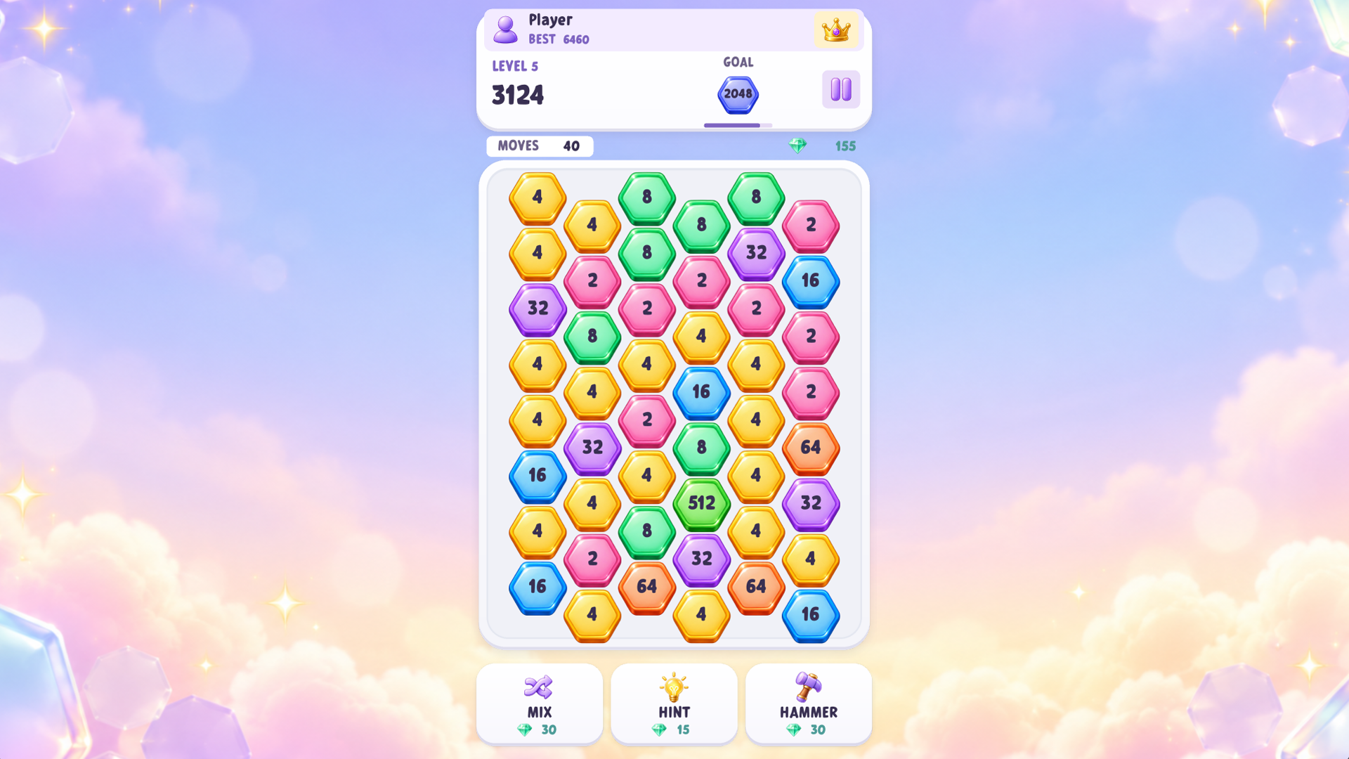 Hexa Merge Block Blast 2048 screenshot 2
