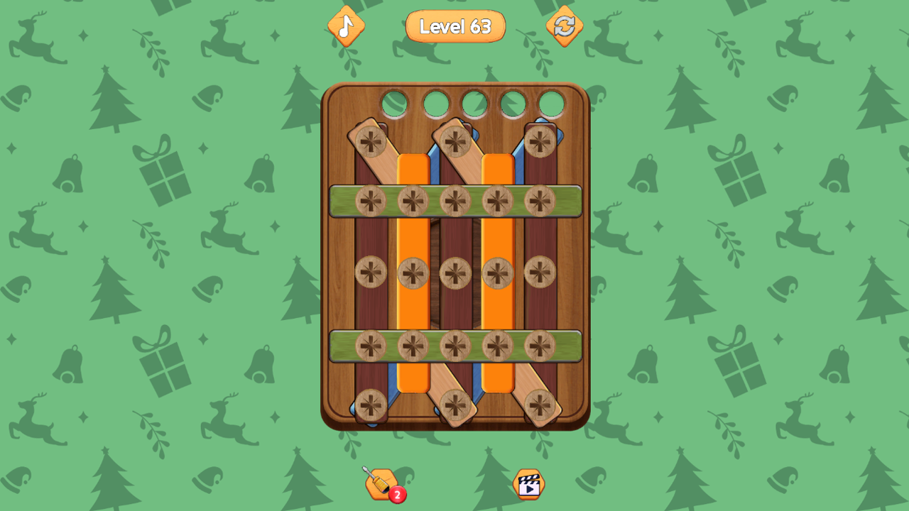 Wooden bolts and nuts screenshot