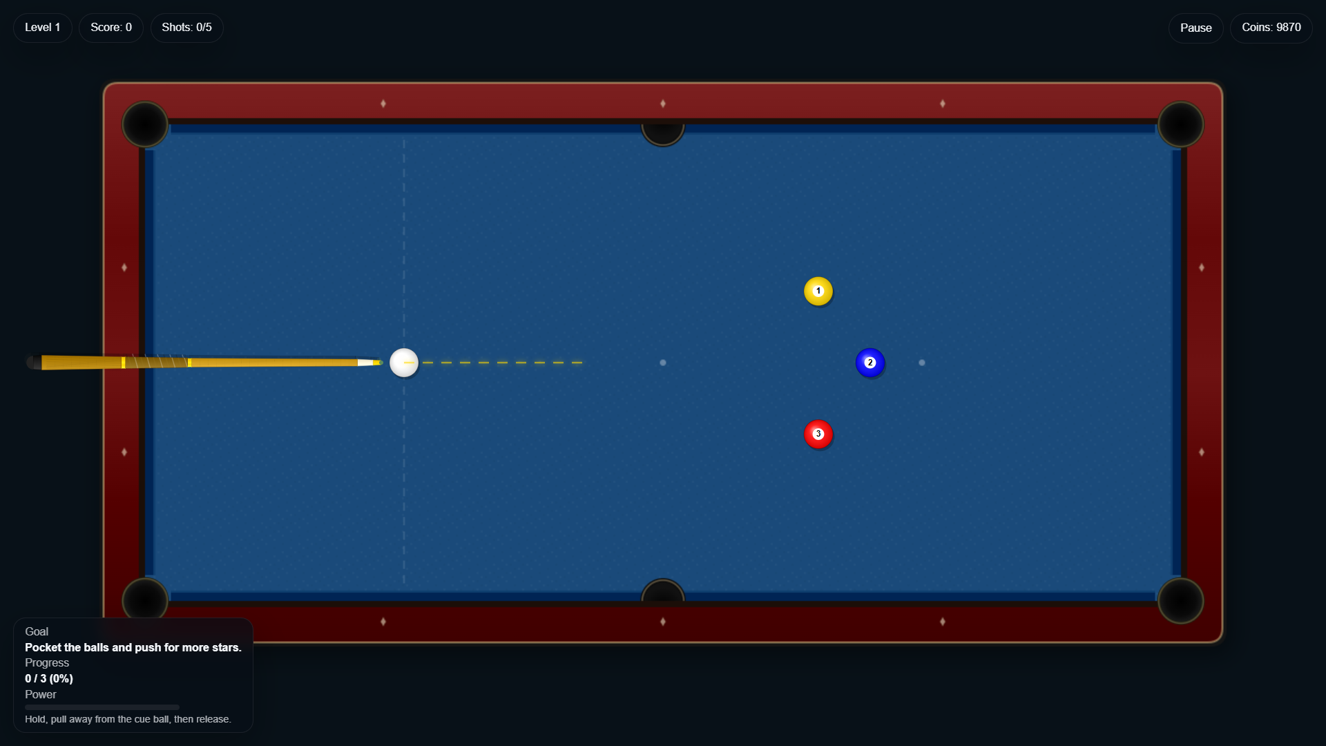 Pocket Billiard: 10 Levels — screenshot 1