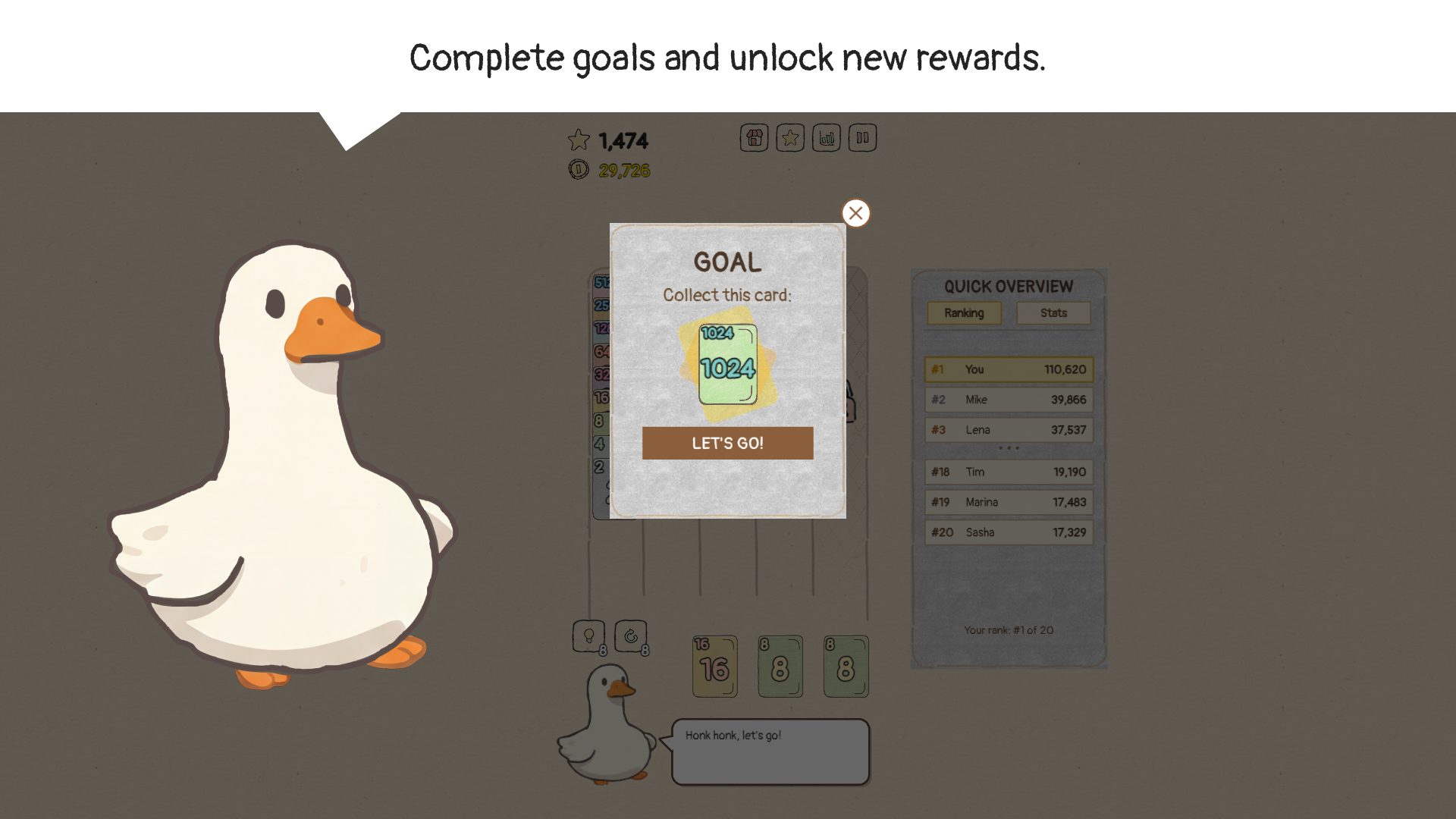 Cards, Merge and Two Geese: 2048 — screenshot 8