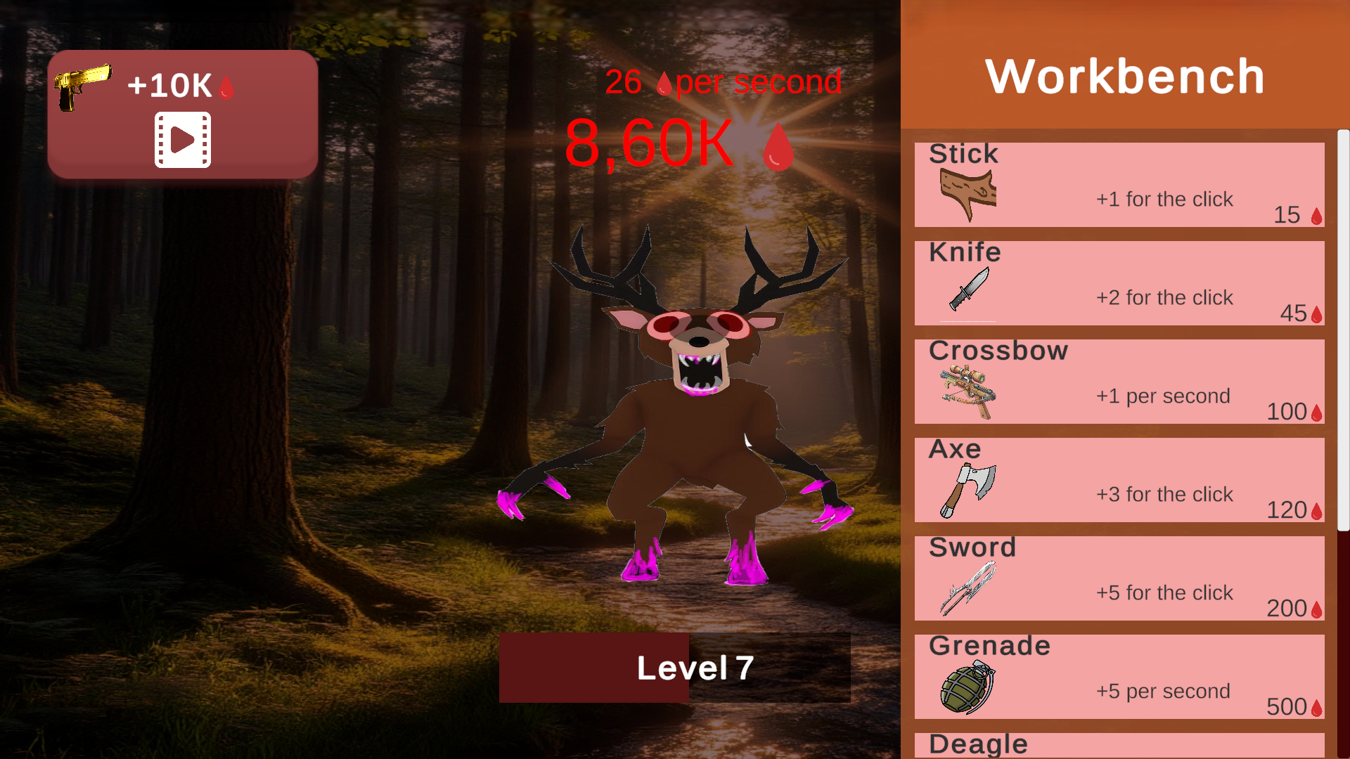 Save the doe from the deer in 99 nights screenshot