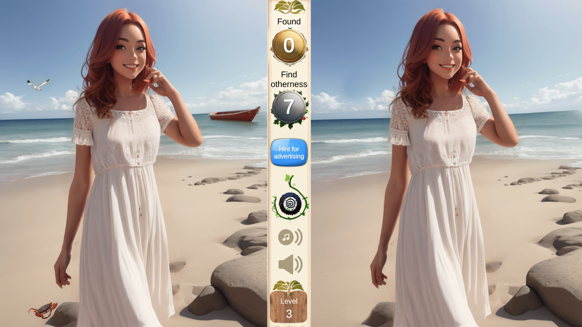 Find differences: Open the girl's photo screenshot