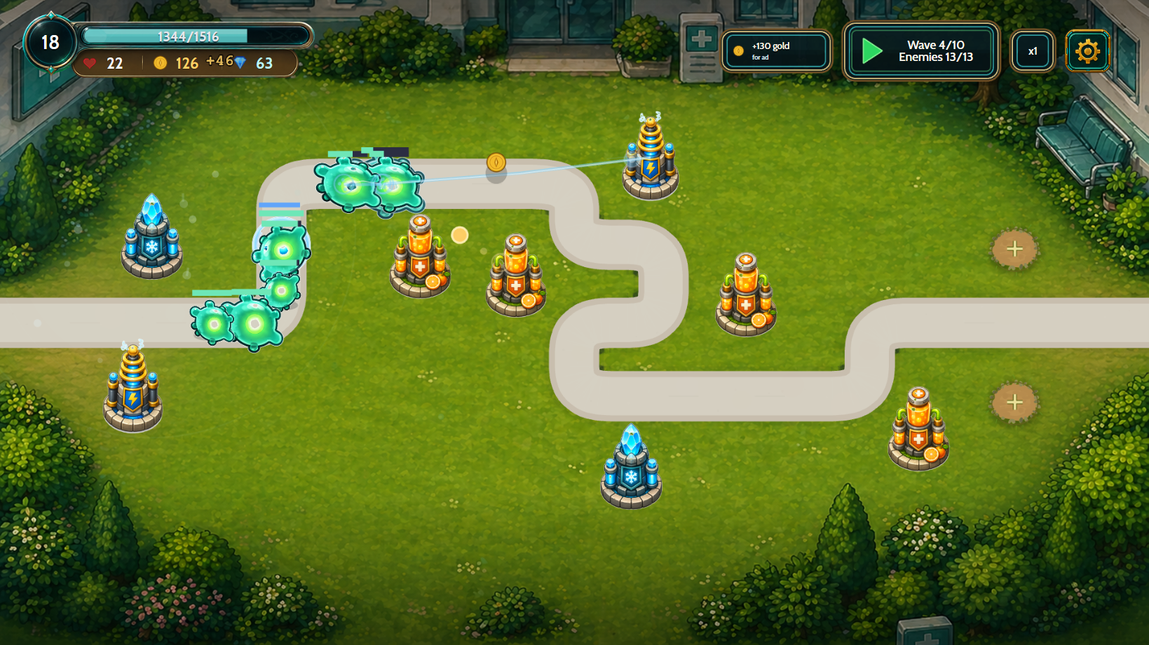 Towers against microbes screenshot 1