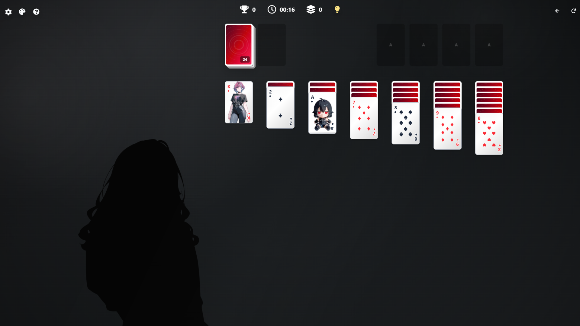 Solitaire classic e-girl — screenshot 2