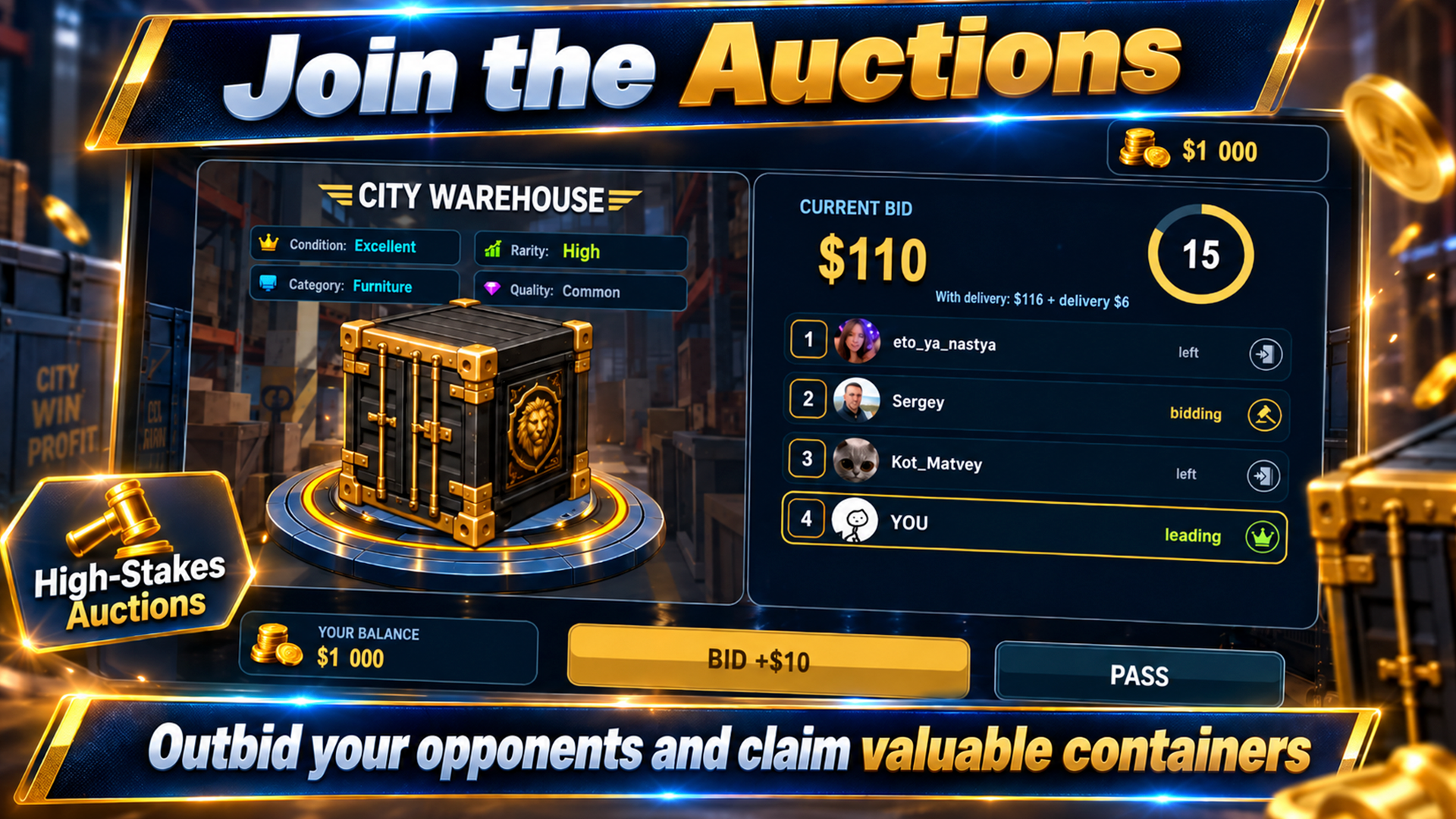 Container Auction Simulator screenshot 1