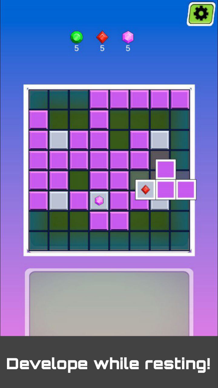 A block puzzle. 9 in a row! screenshot 3