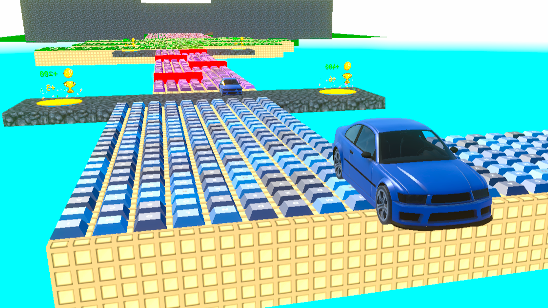 Обби Клавиатурный Паркур на Машине — screenshot 1