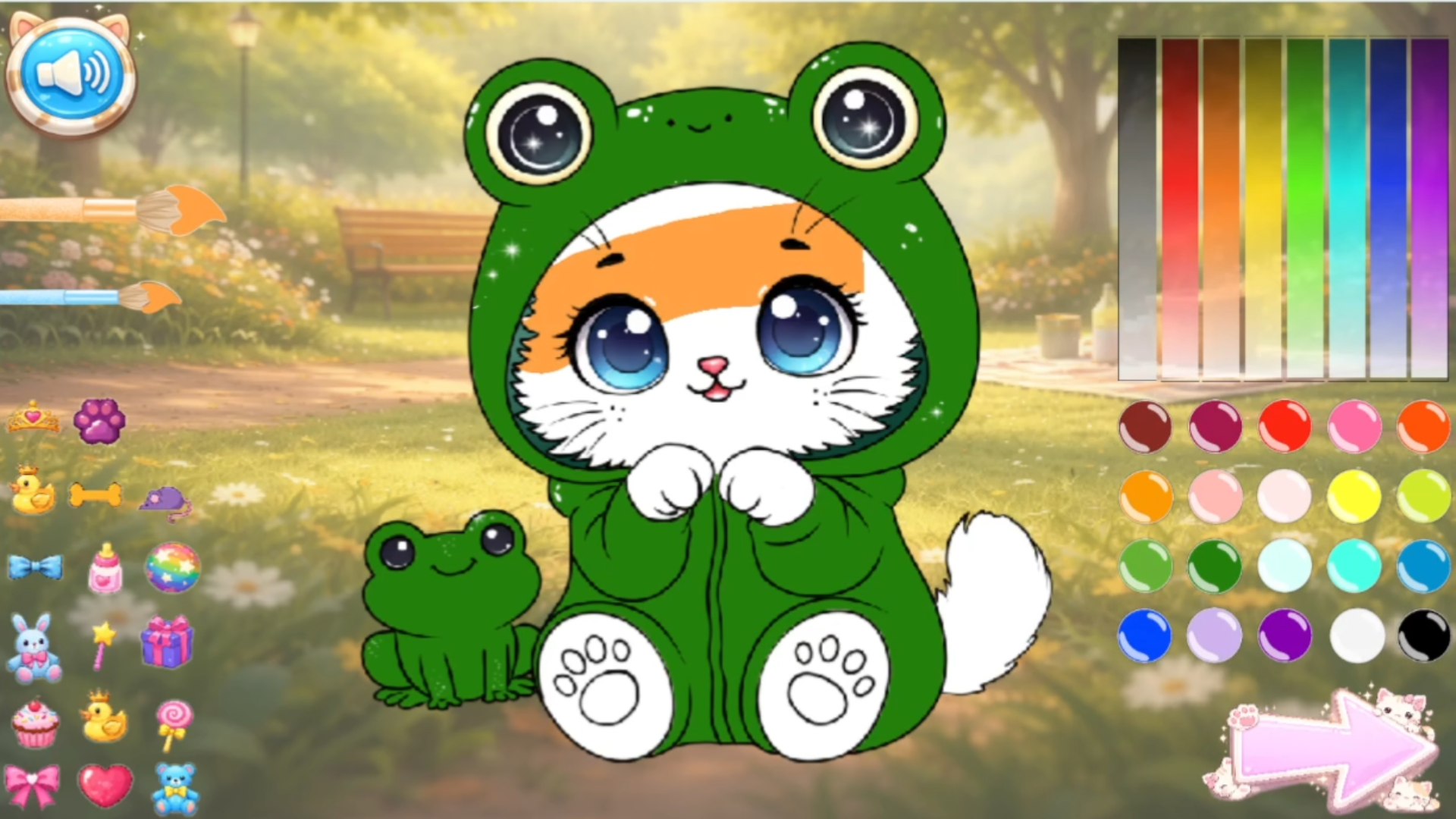 Kittens - simple coloring book with stickers — screenshot 8