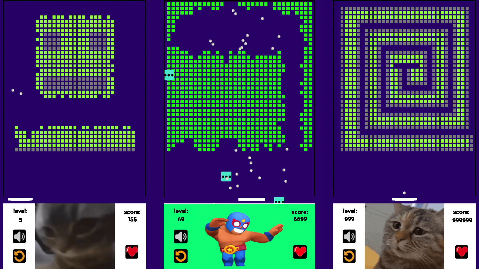 Brick Breaker Chipi Chipi Chapa Cat and Bara Bere screenshot