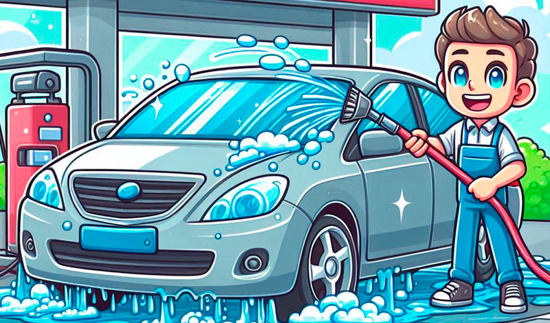 Wash the car! game cover